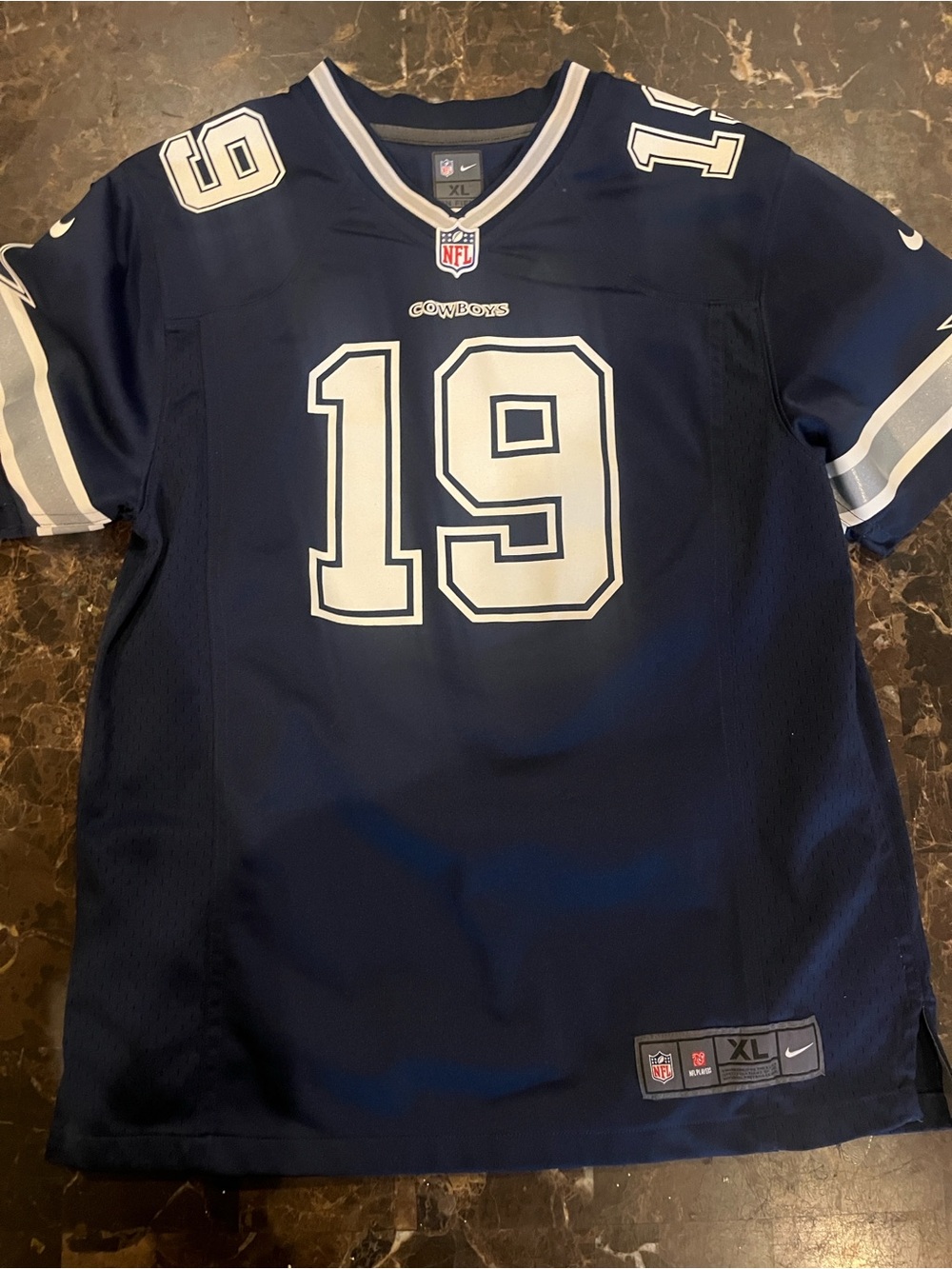 Nike Dallas Cowboy Austin Navy and White #19 FootballBig Kid Jersey
